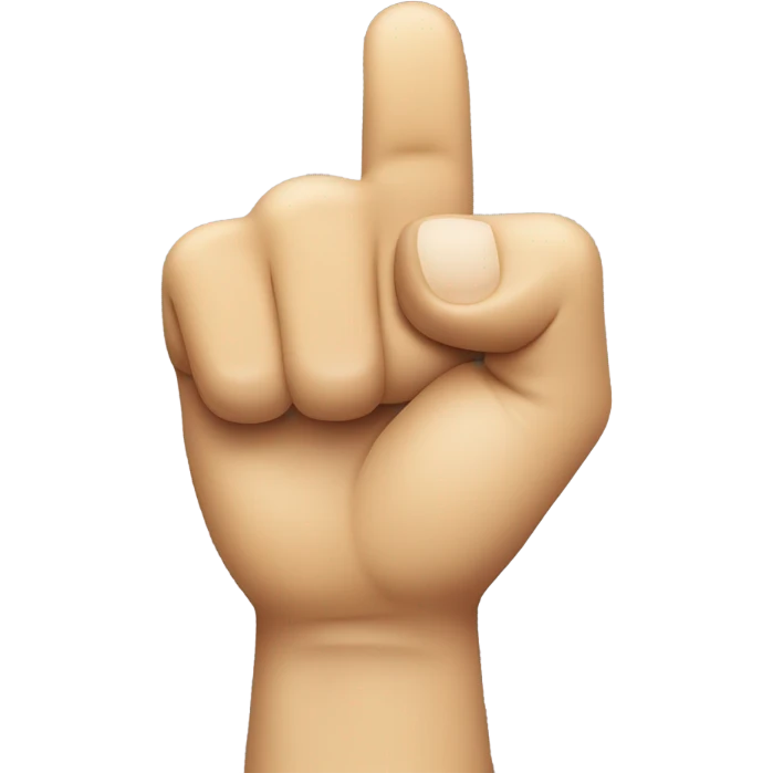 a fist facing up with index finger extended emoji
