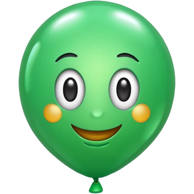 emoji globo fiesta verde con hilo emoji