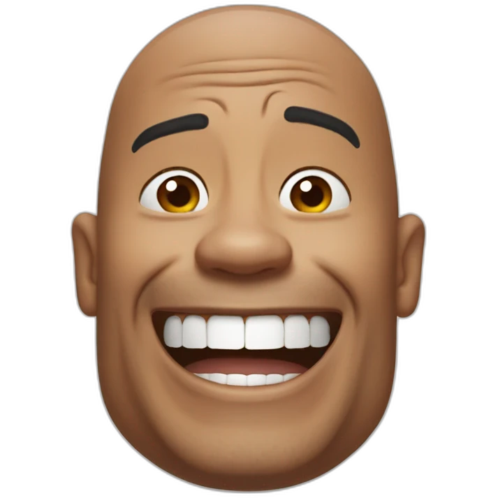 dwayne johnson laughs emoji