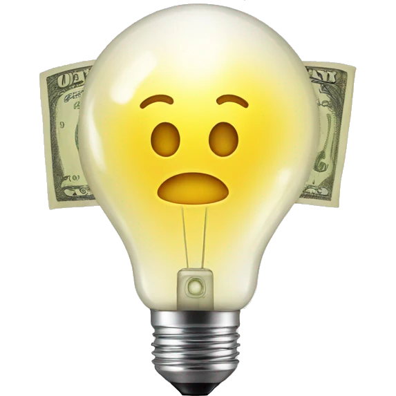 bulb with money inside emoji