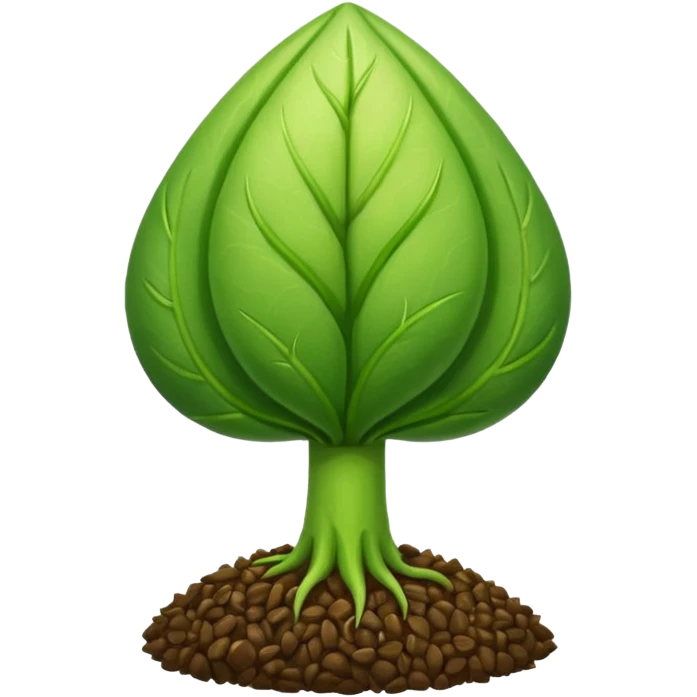 Giant seed growing emoji
