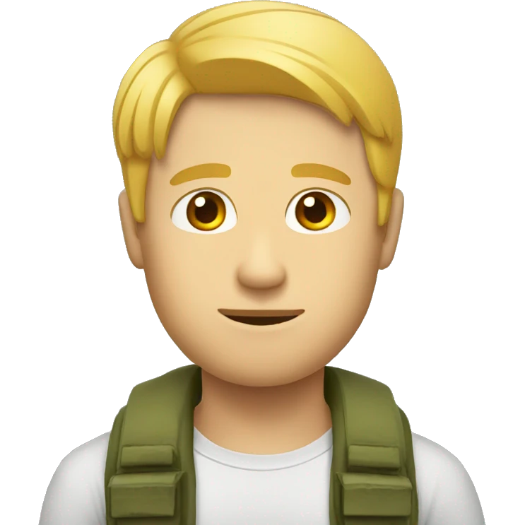 Homme fatigué blond emoji