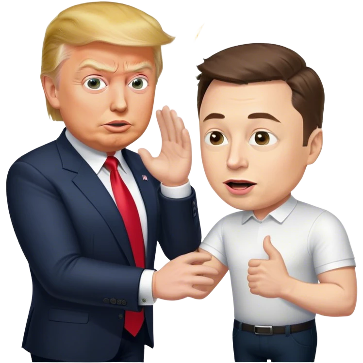 elon musk slapping  trump emoji