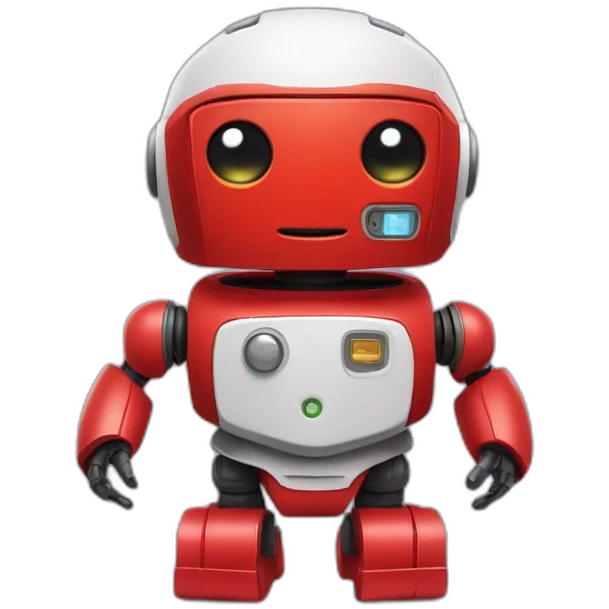 cute little red robot emoji