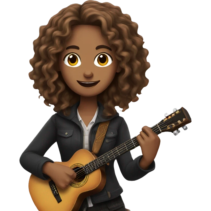 Hermione Granger playing guitar emoji