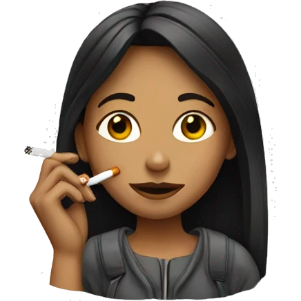 Girl with a cigarette  emoji