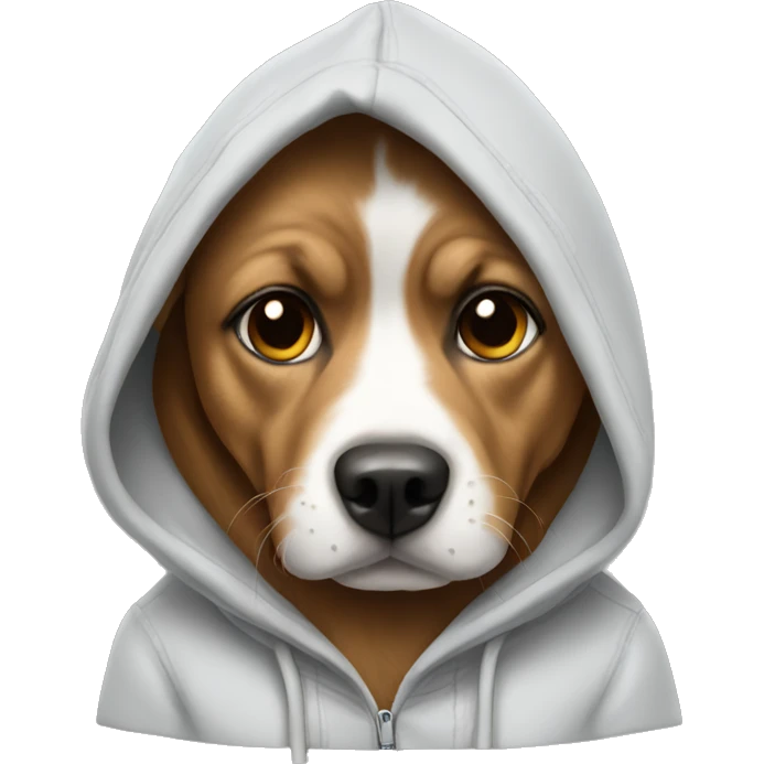 Dog with hoodie emoji