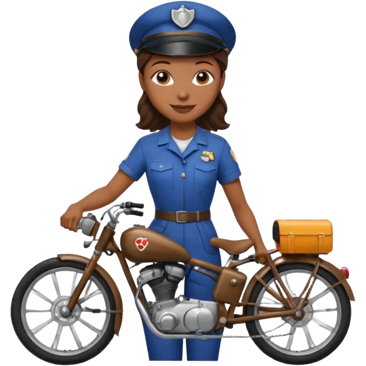 black woman Bike Repair Mechanic emoji