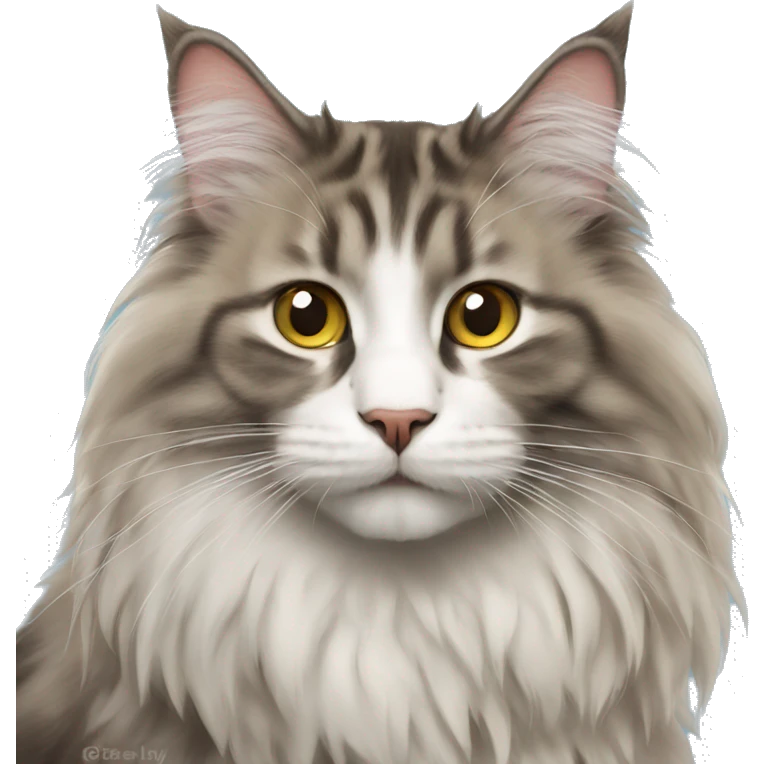 Norwegian forest cat emoji