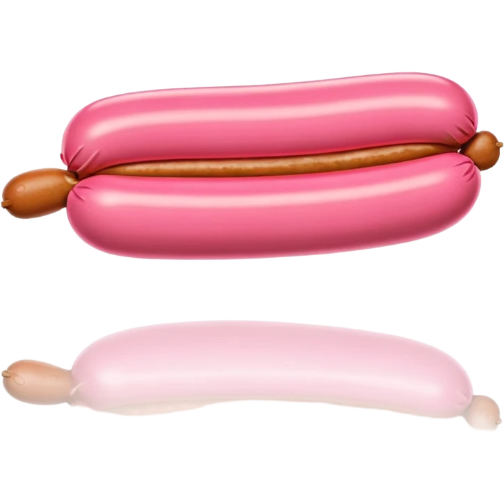   jeff koons style inflatable abstract SPAM MEAT  sausage art sculpture  emoji
