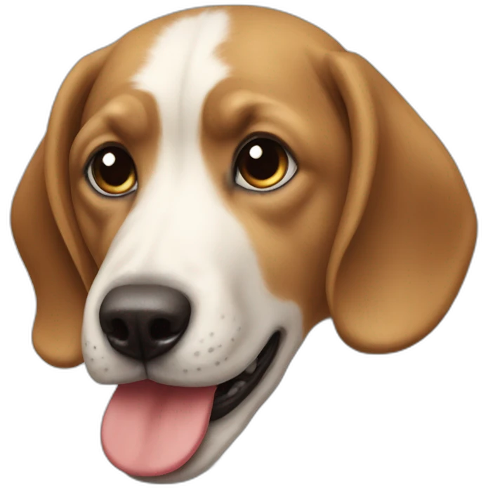 Un chien qui mange un chien emoji