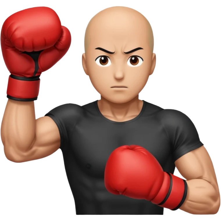 Saitama red hand punch with boxing glove emoji