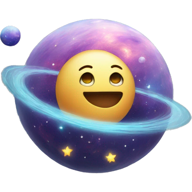 Galaxy with full of heart, stars, moons  emoji