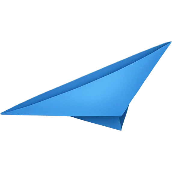 Blue paper plane  emoji