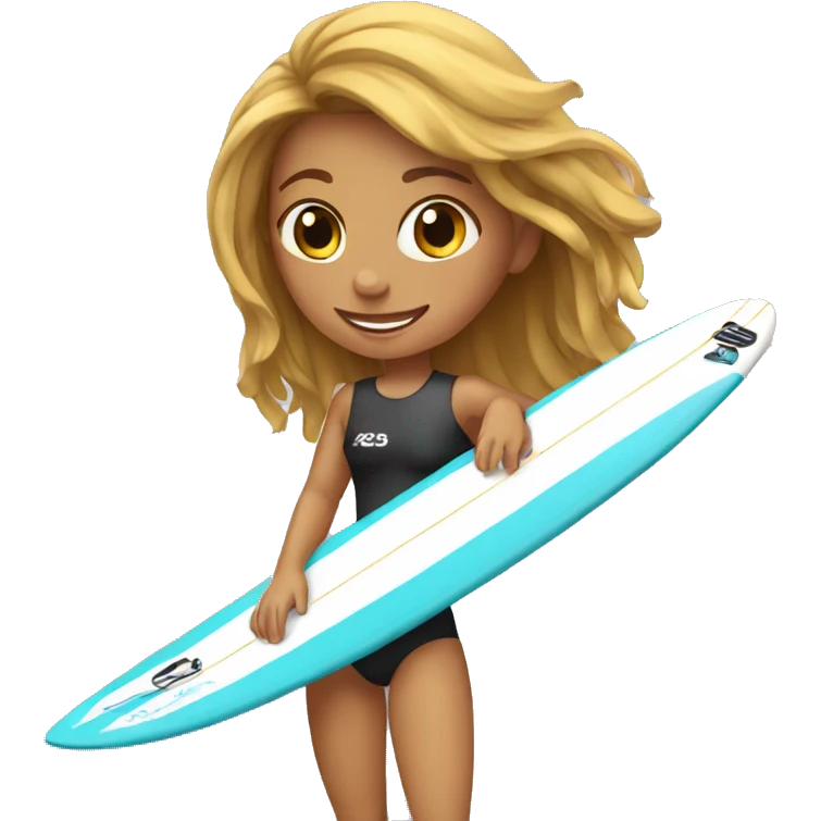 A girl who surfs emoji