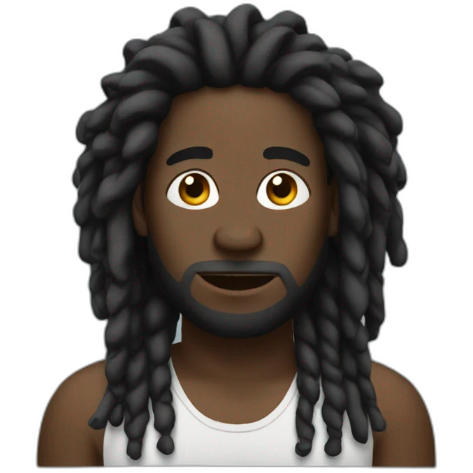 Big black man with dreadlocks emoji