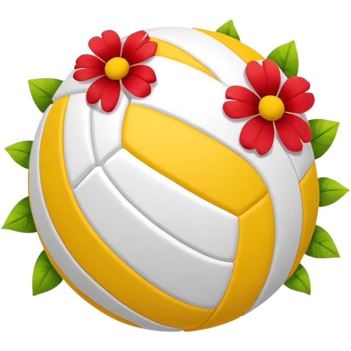 Vollyball with flowers emoji
