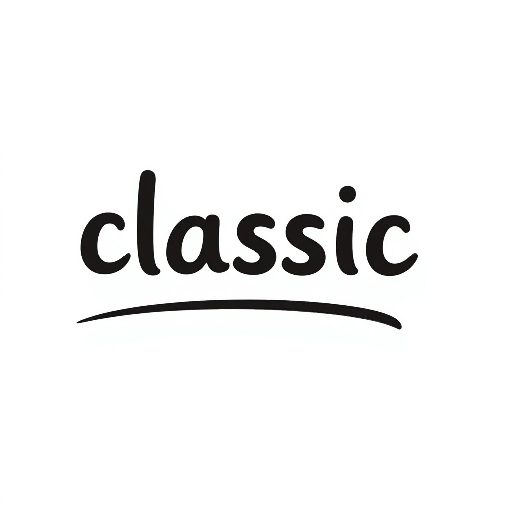 Change the text on the sign to say 'classic' instead of 'wat da', keeping the hand drawn doodle style and the sign very large. emoji