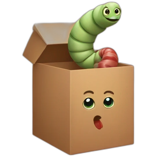 worm-in-a-box emoji