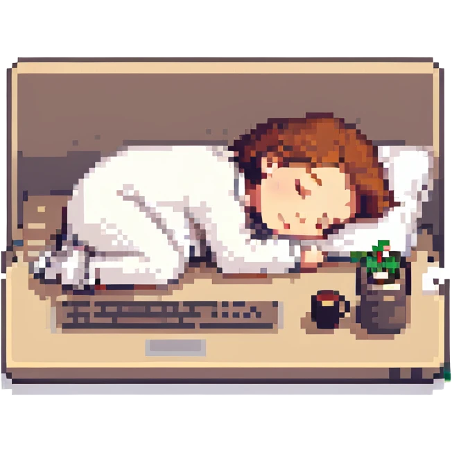developer asleep at his laptop emoji