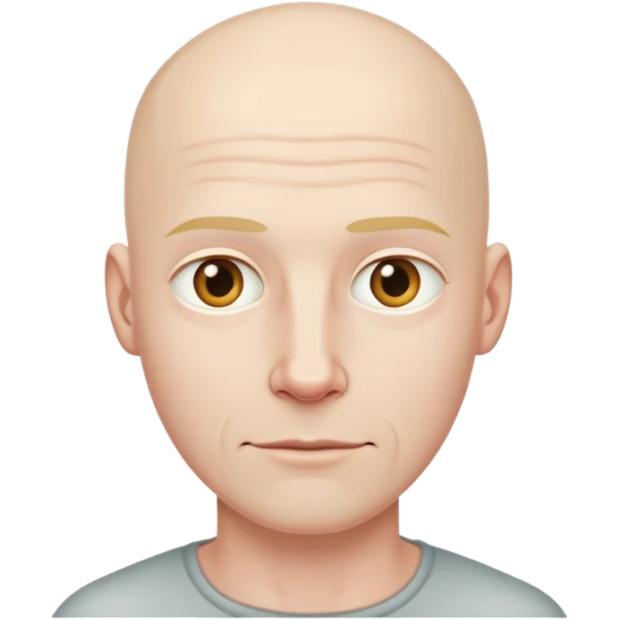 thin bald white guy with pale skin emoji