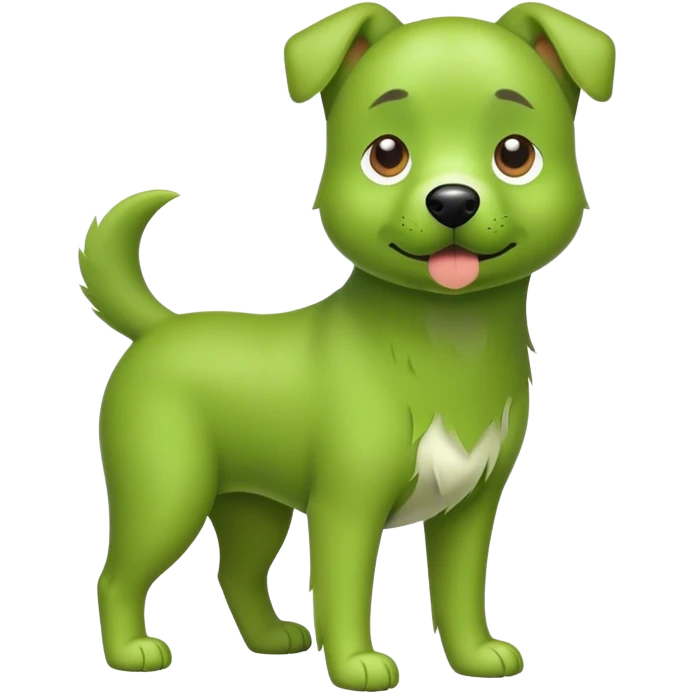 Green dog emoji