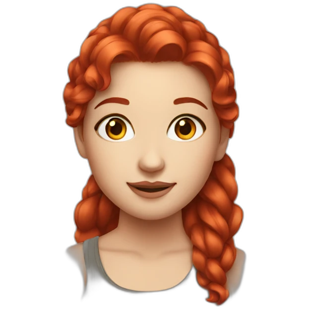 a beautify girl with red hair emoji