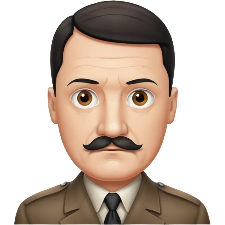Hitler with square mustache emoji