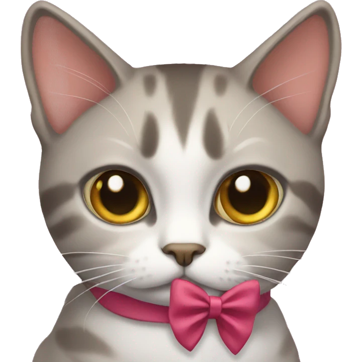 Cat with a bow emoji