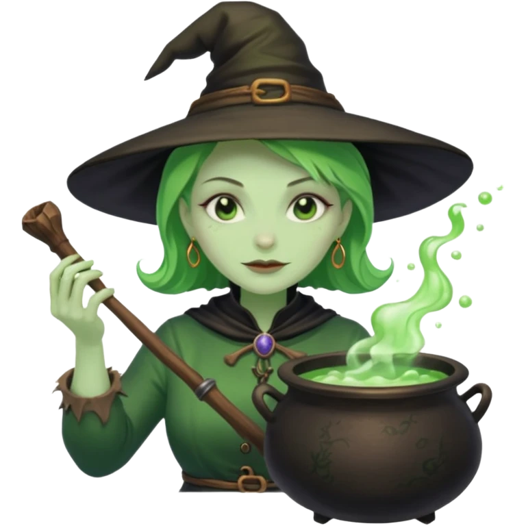 green witch cooking potion emoji