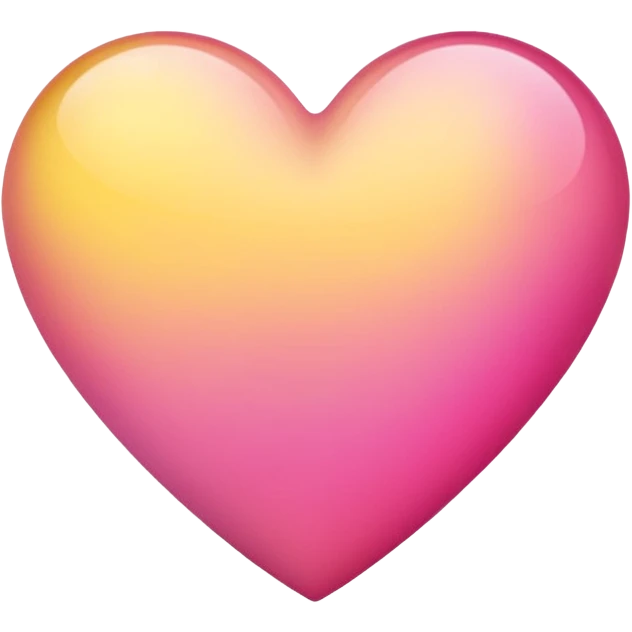 Yellow to pink gradient heart emoji