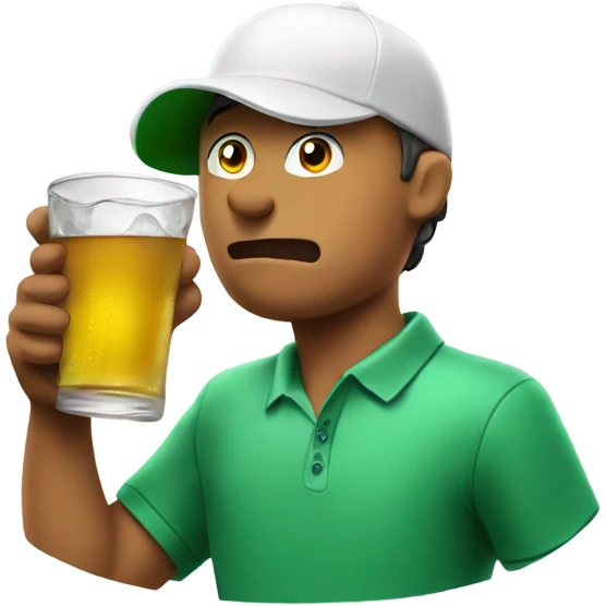 golfer drinking emoji