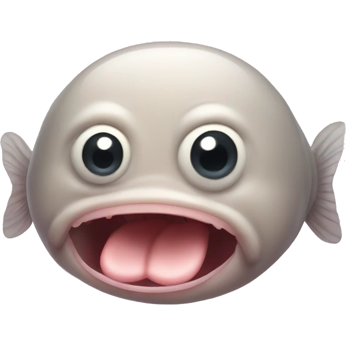 Blob fish drooling emoji