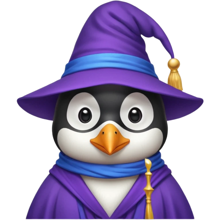Bright Penguin Wizard  emoji