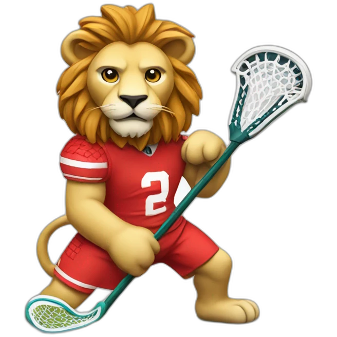 lacrosse lion with amsterdam logo emoji