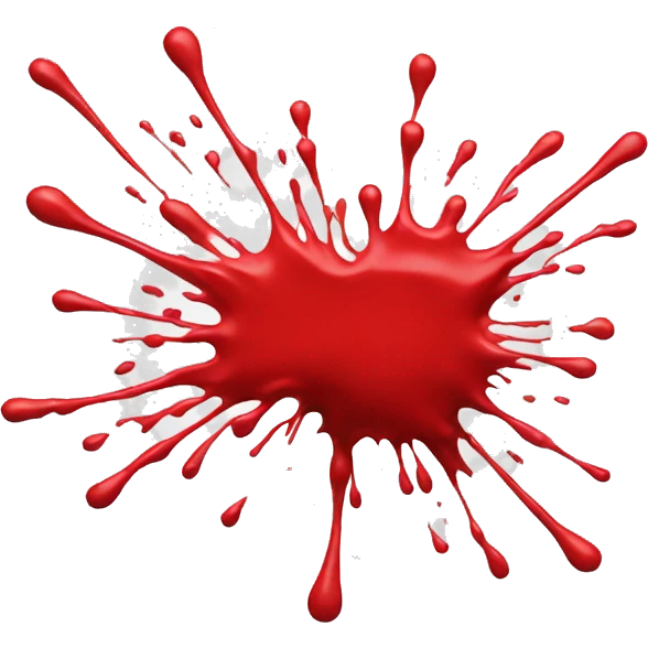 Red paint splash emoji