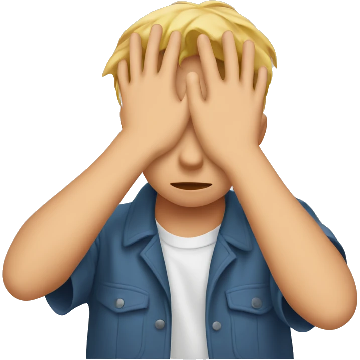 A kid hiding his eyes with his hands emoji