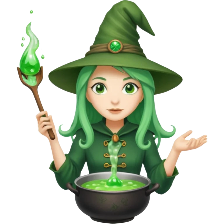 green witch cooking potion emoji