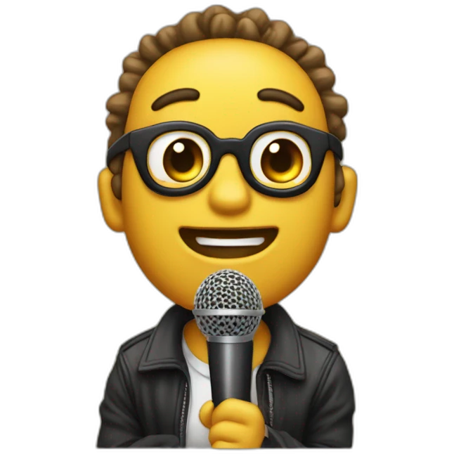 Ninho with microphone  emoji