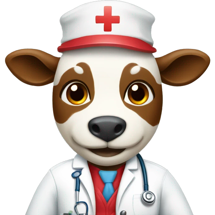 Vache en tenue médicale  emoji