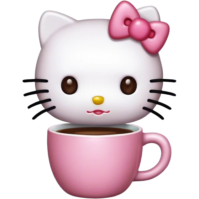 Hello Kitty mit Kaffeetasse  emoji
