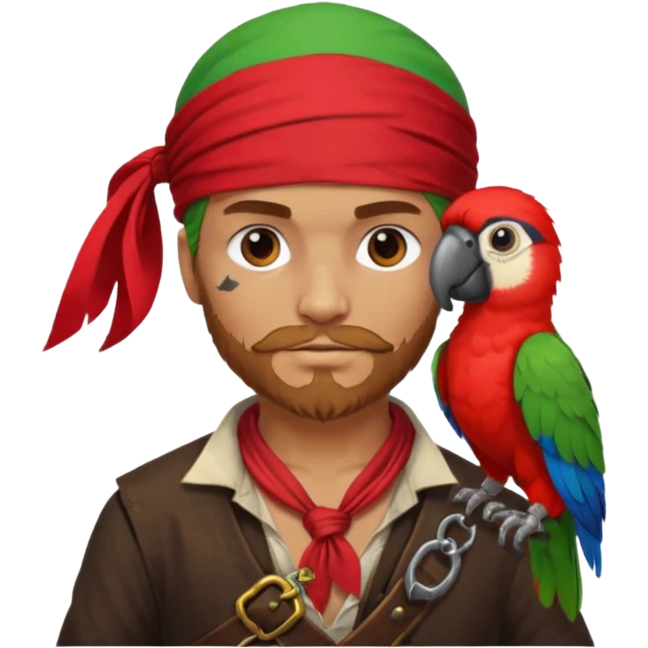 pirate and parrot emoji