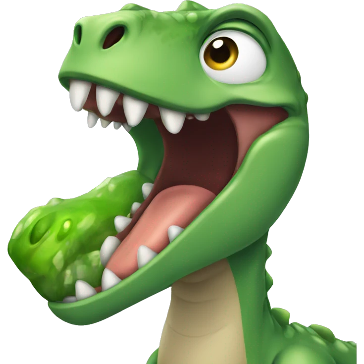 Crying dinosaur emoji