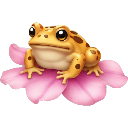 toad covered in petals emoji