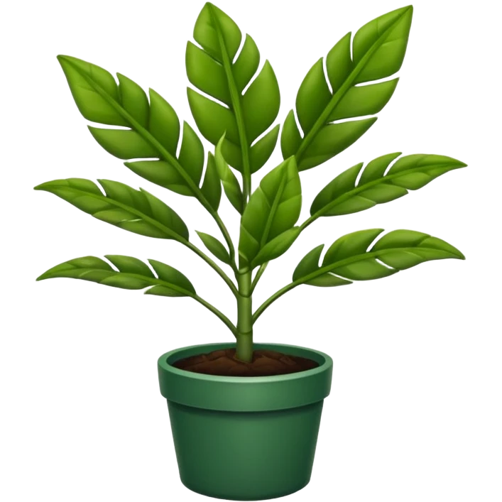 Black zz plant emoji