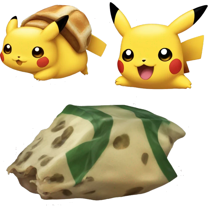 Pikachu and Carapuce emoji