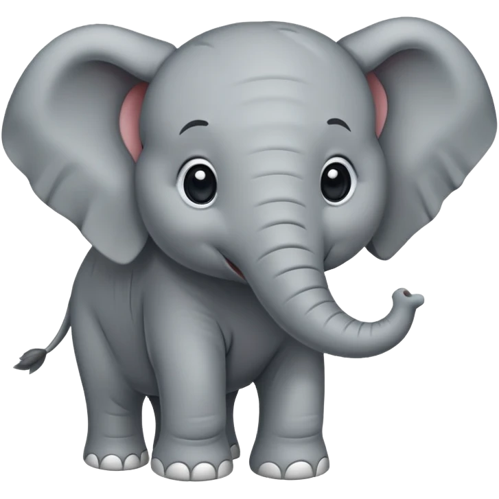 cute elephant with trunk emoji