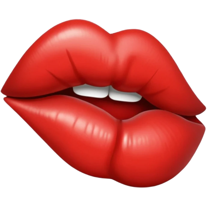 Kiss sign only lips  in black emoji