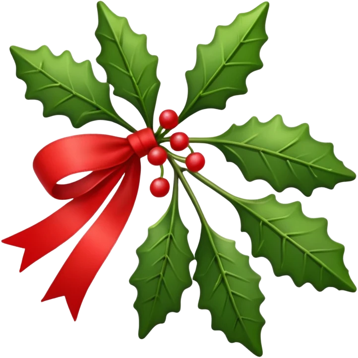 mistletoe with red ribbon emoji