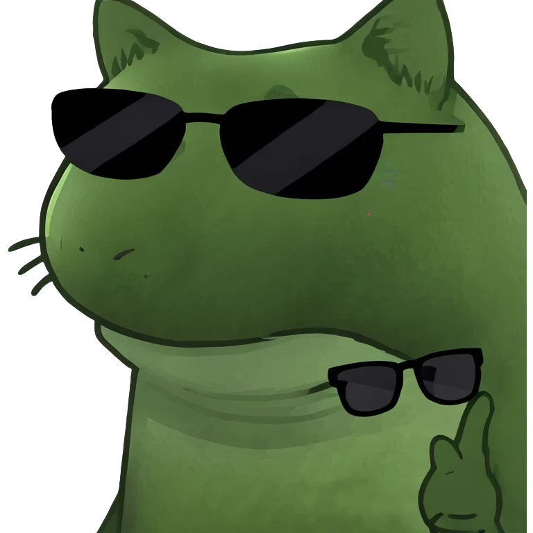 Cat with sunglasses emoji